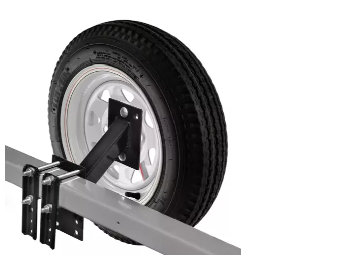 Adjustable Bolt-On Spare Tire Mount for Trailers