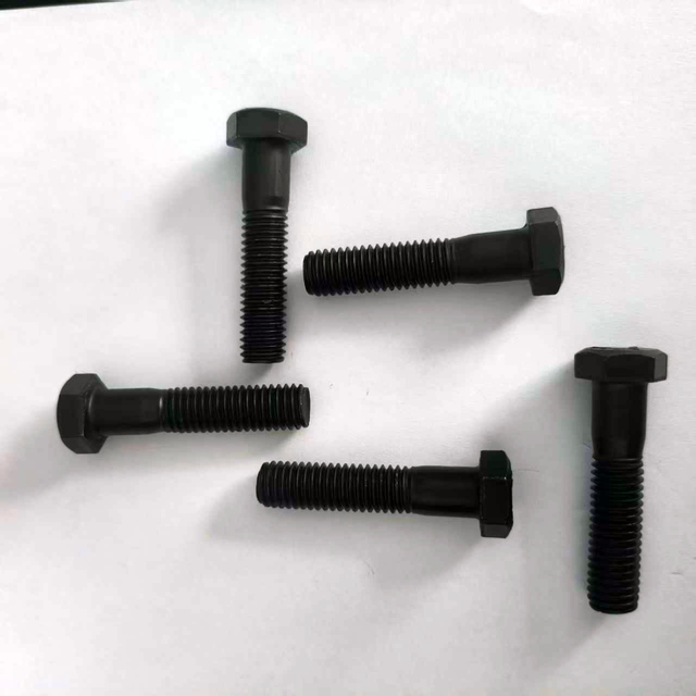ASTM A307 Grade B Half-Thread Hex Bolts, 1/2"-13 X 2-1/4", Black Oxide Finish