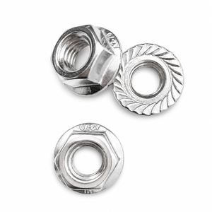Zinc Plated M8-1.25 Hex Serrated Flange Nut 