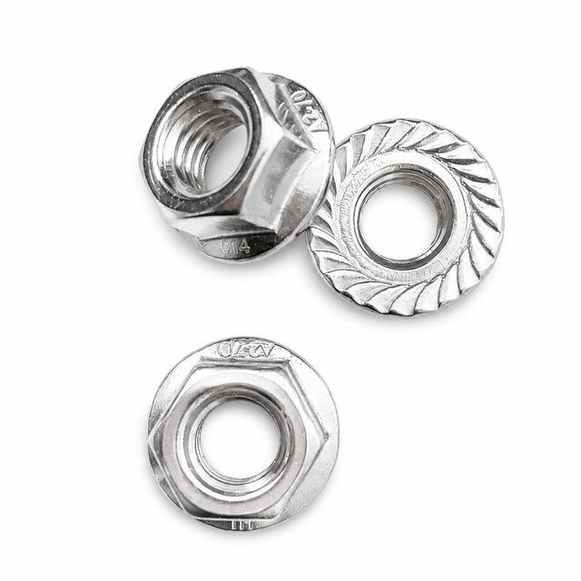 Zinc Plated M8-1.25 Hex Serrated Flange Nut 