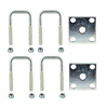 Square U-Bolt Kit for Boat Trailer Axle Leaf Spring