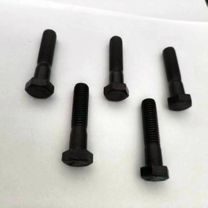 Durable 1-1/2"-13 UNC X 2-1/4" ASTM A307 Half Thread Hex Bolt, Black Oxide Finish